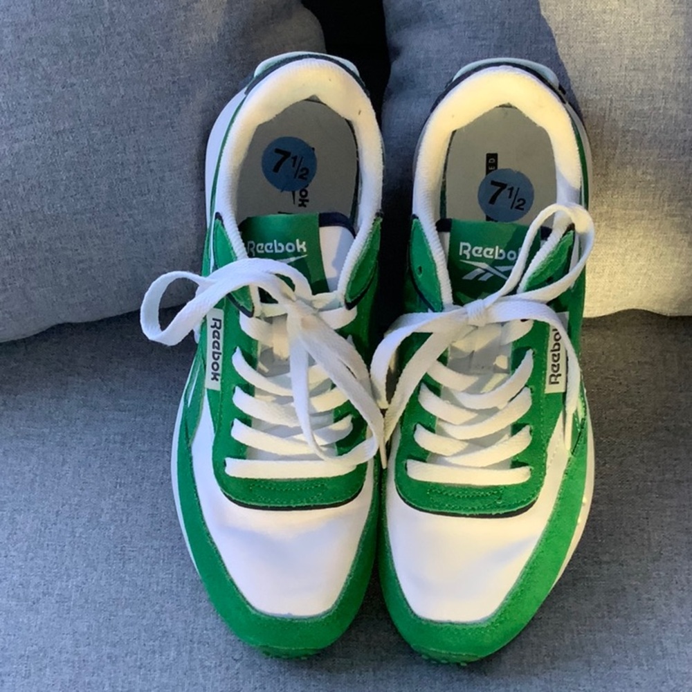 Reebok Green and White Athletic Shoes